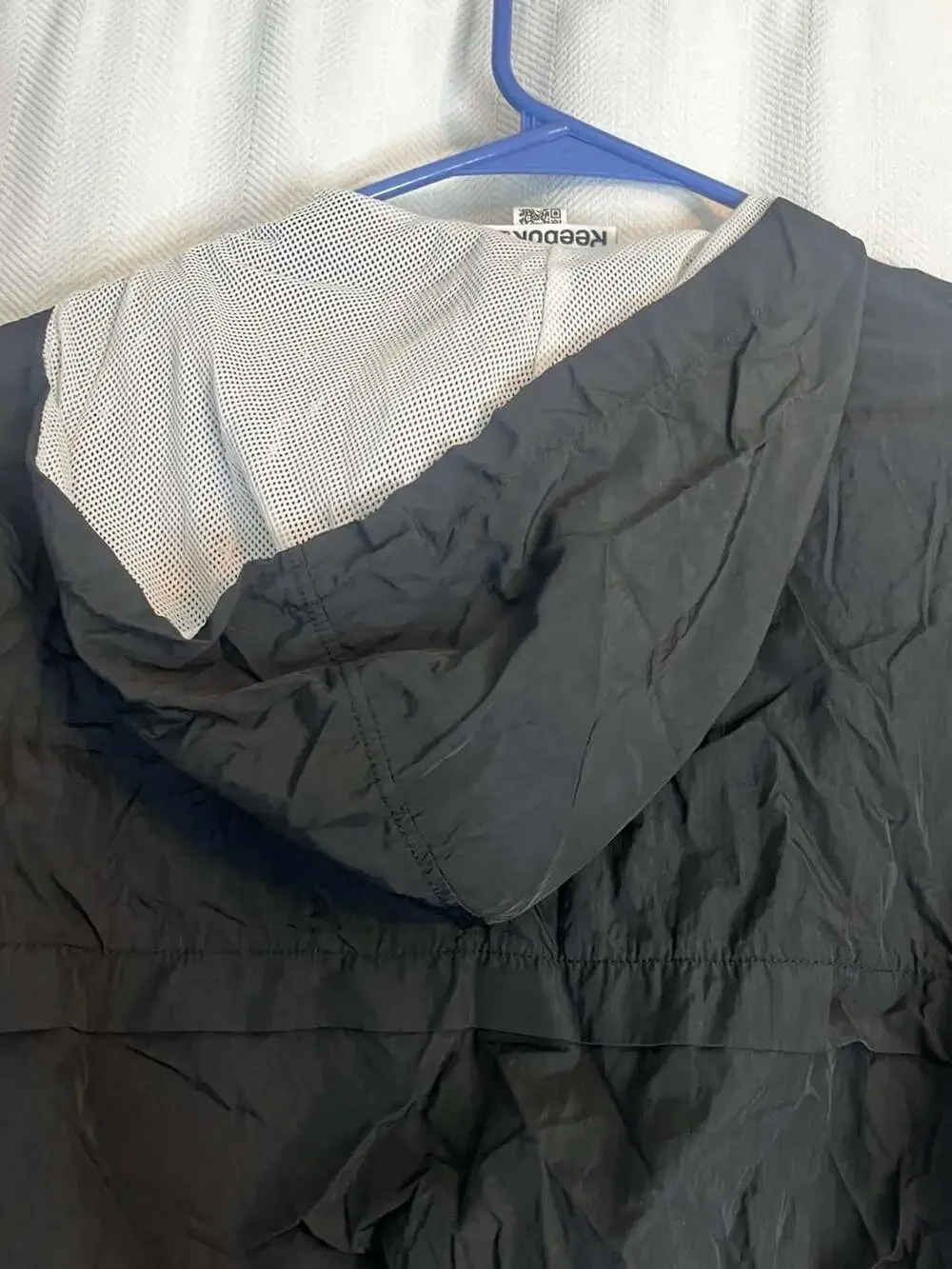 Reebok kids Black Active Hooded 1/2 Zip Windbreaker Jacket Size Small